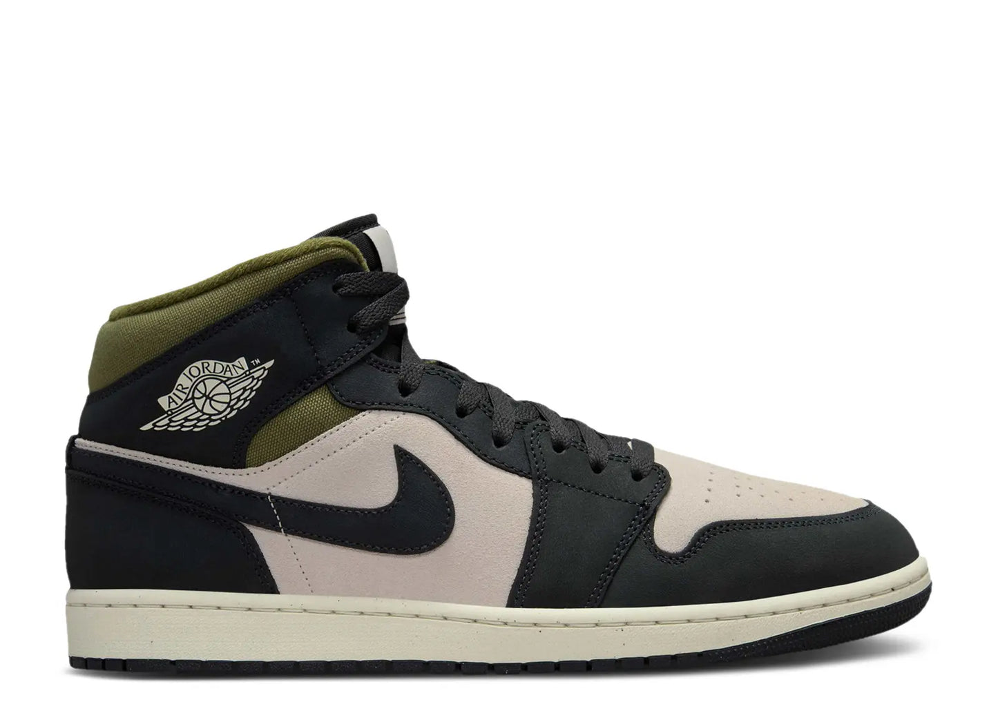 Jordan 1 Mid "Off Noir Medium Olive" 2025