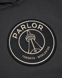 "Parlor Sneaker-Gallery" Heavyweight Hoodie (Black Wash)