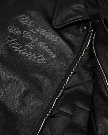 "Ten Years" Leather Varsity