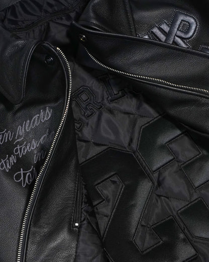 "Ten Years" Leather Varsity