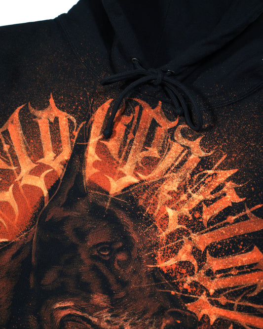 "Krueger" Hand Painted Bleach Hoodie
