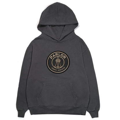 "Parlor Sneaker-Gallery" Heavyweight Hoodie (Black Wash)