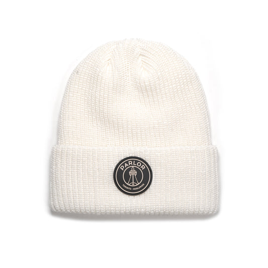 "Parlor Sneaker-Gallery" Cuff Beanie (Natural)