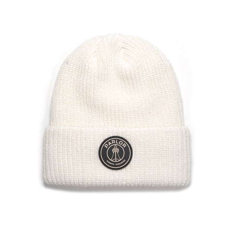 "Parlor Sneaker-Gallery" Cuff Beanie (Natural)