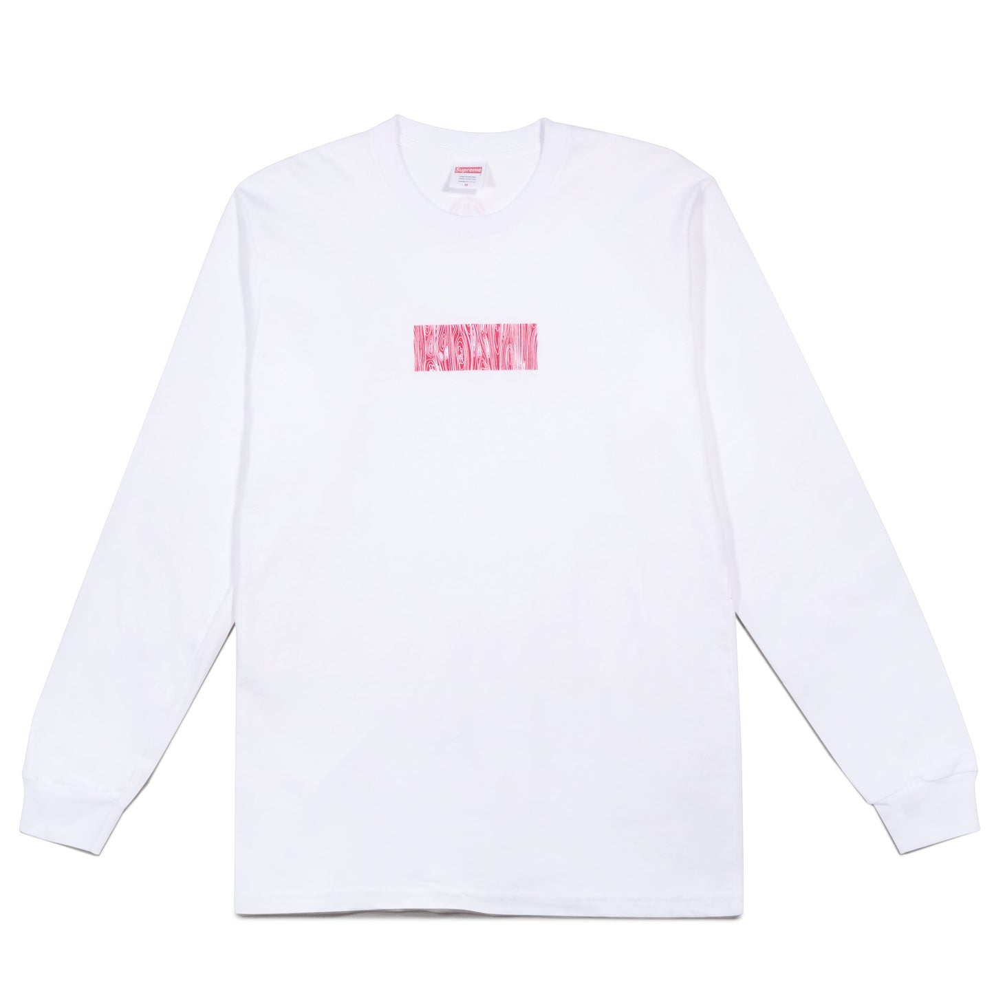 "Woodgrain Box Logo" Long Sleeve T-Shirt