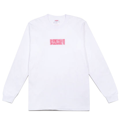 "Woodgrain Box Logo" Long Sleeve T-Shirt