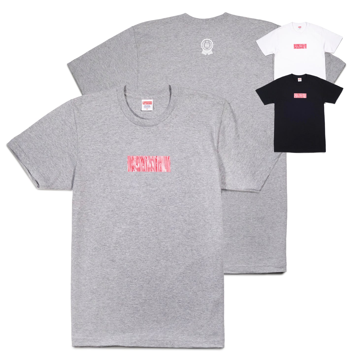 "Woodgrain Box Logo" T-Shirt