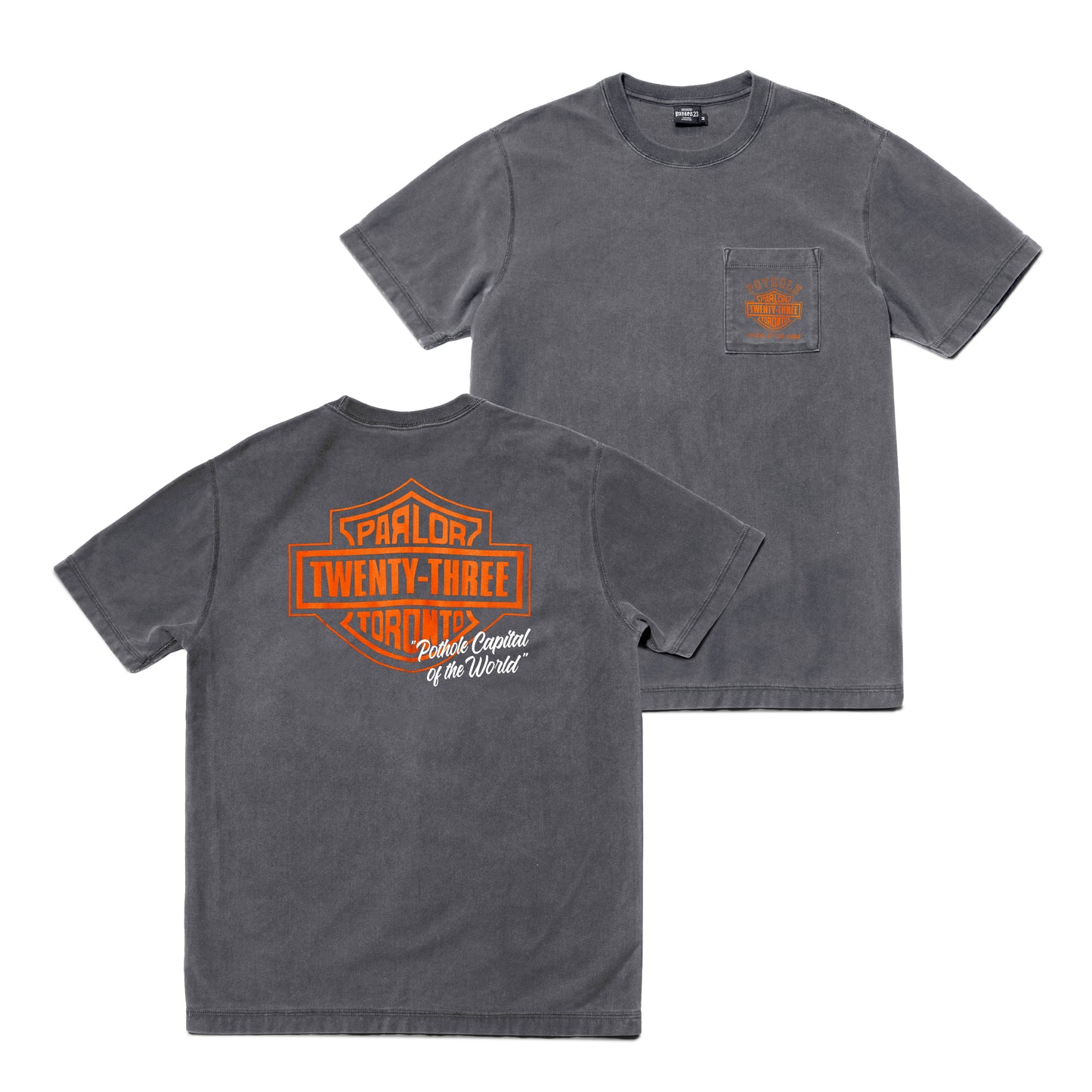 Parlor 23 "Parley Pot Hole" Made in Canada Pocket T-Shirt