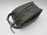 Varsity Brown "Army Green Leather" Dopp Kit
