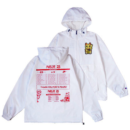 Parlor 23 X Champion "Patina 5 Year Menu" Anorak