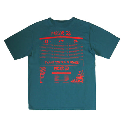 Parlor 23 X Champion "Patina 5 Year Menu" T-Shirt