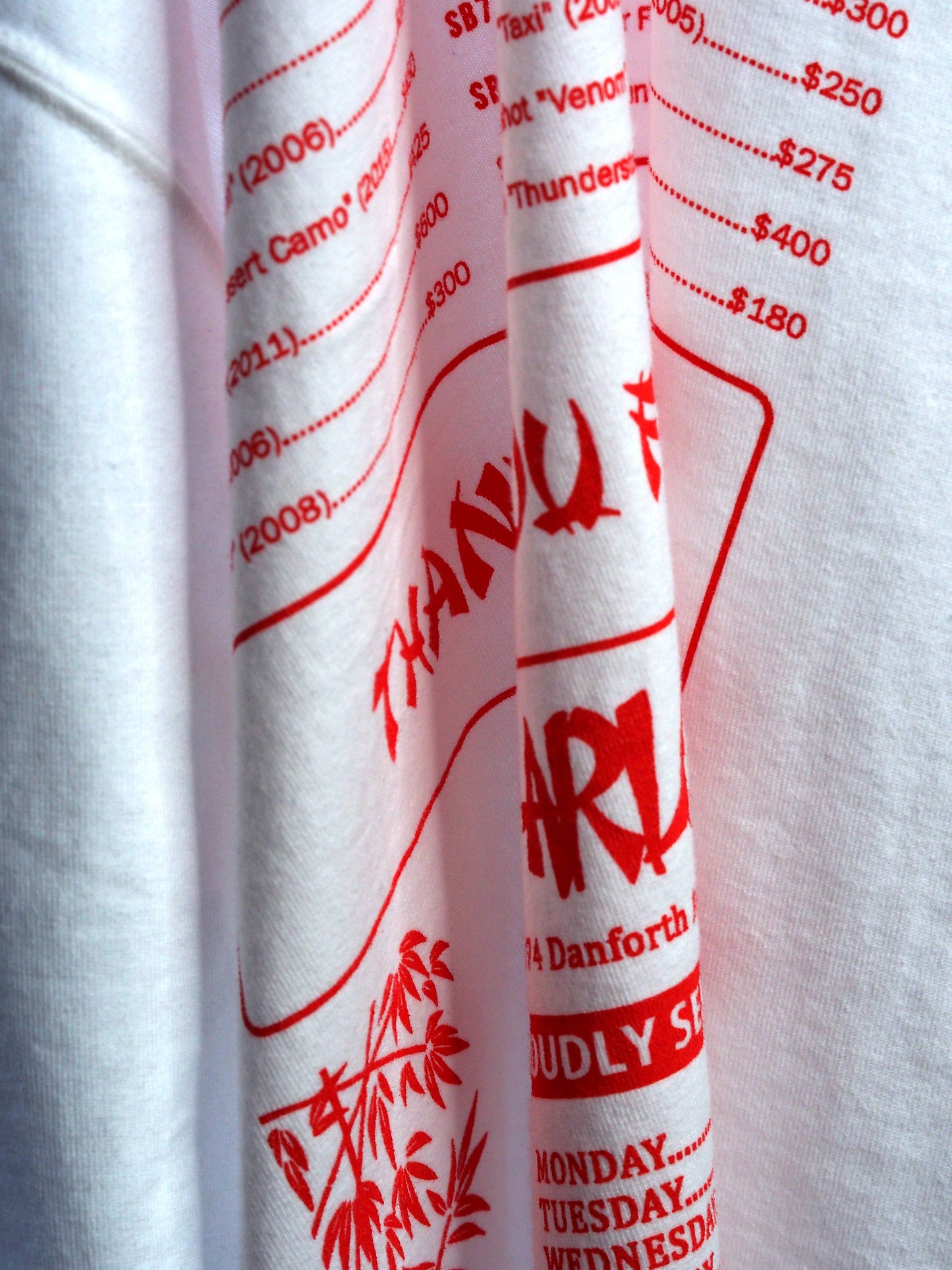 Parlor 23 X Champion "Patina 5 Year Menu" T-Shirt