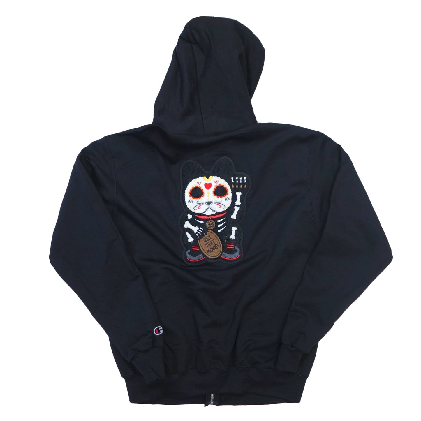 Parlor 23 X Champion "Skeleton Get That Money" Zip Hoodie