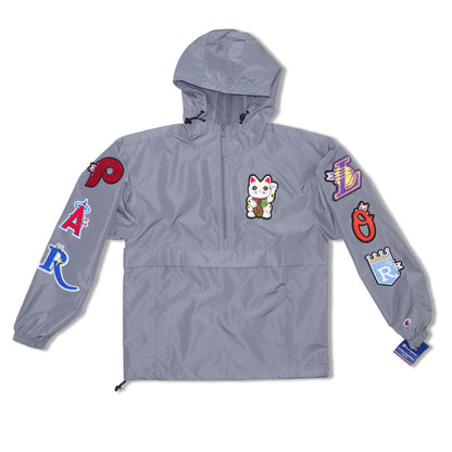 Parlor 23 X Champion Chenille "Baseketball" Packable Anorak Jacket