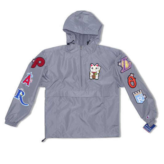 Parlor 23 X Champion Chenille "Baseketball" Packable Anorak Jacket