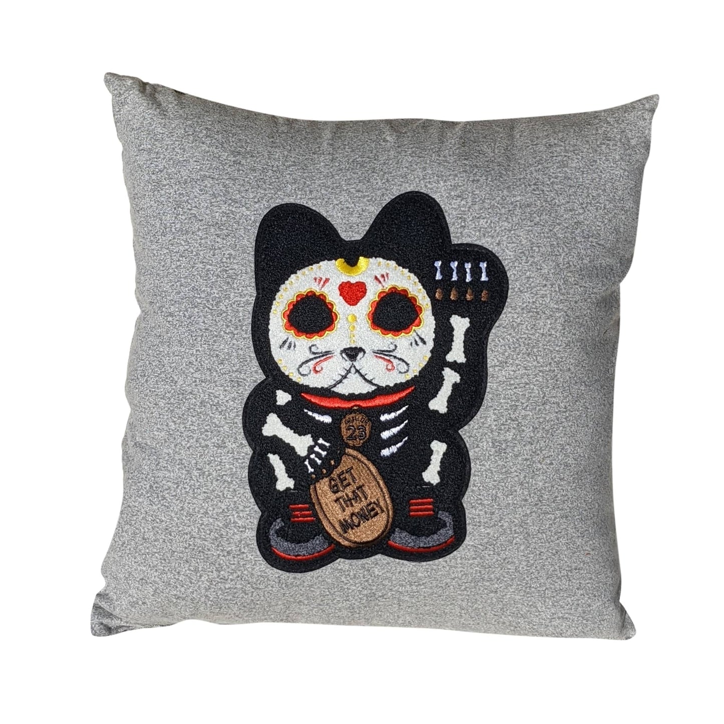 Parlor 23 "Skeleton Cat" Pillow