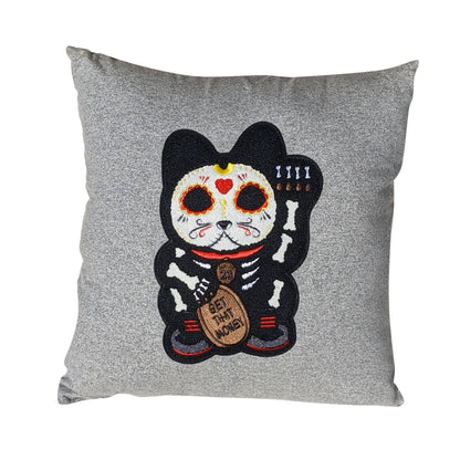 Parlor 23 "Skeleton Cat" Pillow
