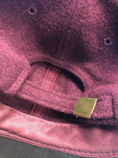 Parlor 23 "Krueger" (Burgundy Wool/Leather) Strapback