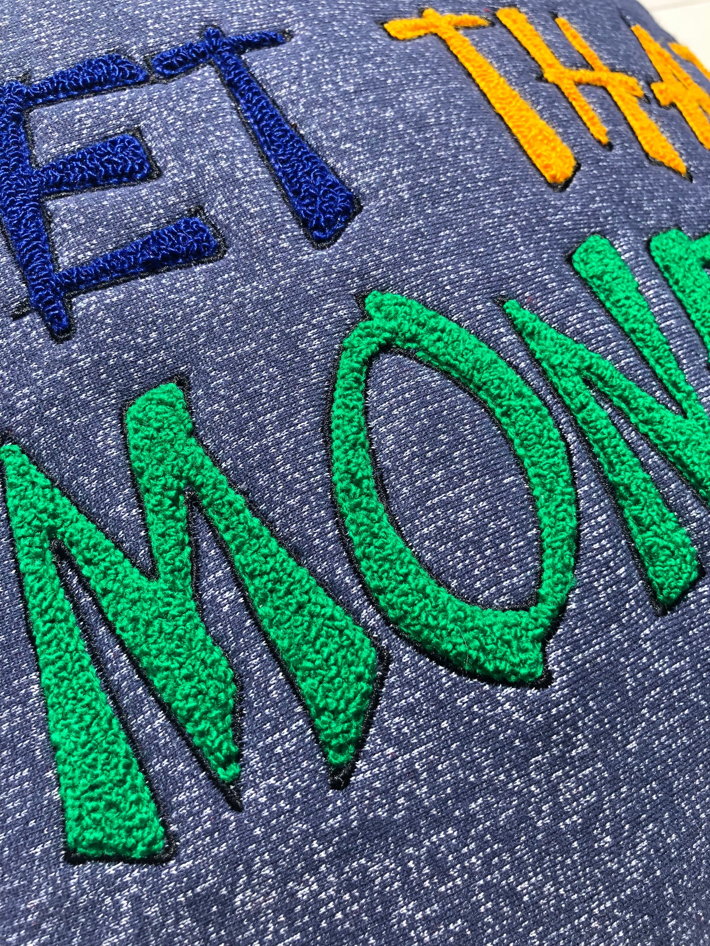 Parlor 23 "Get That Money Chenille" (Navy) Pillow