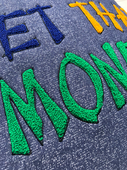 Parlor 23 "Get That Money Chenille" (Navy) Pillow