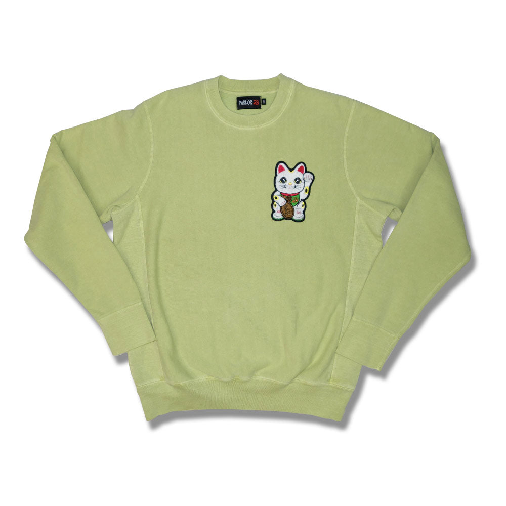 Parlor 23 Chenille "Get That Money" (Lime) Heavyweight Crewneck