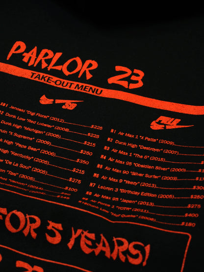 Parlor 23 X Champion RW  "5 Year Menu" Embroidered Hoodie