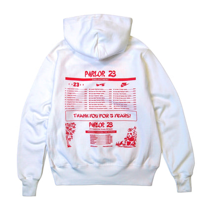 Parlor 23 X Champion RW  "5 Year Menu" Embroidered Hoodie