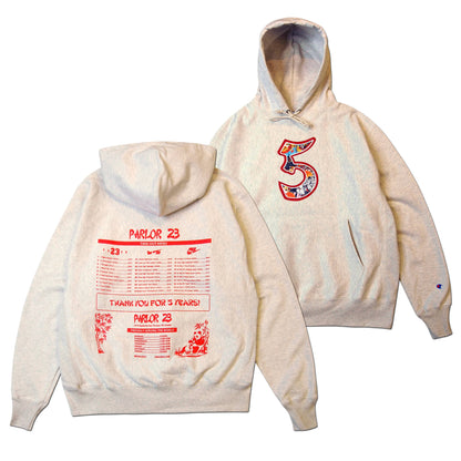 Parlor 23 X Champion RW  "5 Year Menu" Embroidered Hoodie