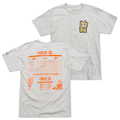 Parlor 23 X Champion "5 Year Menu" T-Shirt