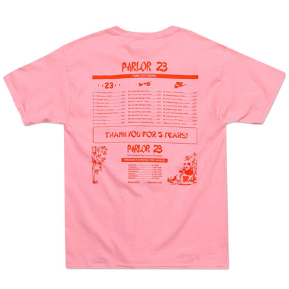 Parlor 23 X Champion "5 Year Menu" T-Shirt