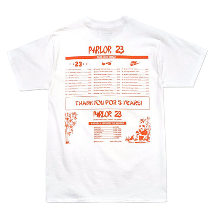 Parlor 23 X Champion "5 Year Menu" T-Shirt