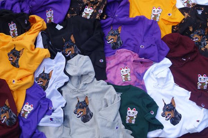 Parlor 23 X Champion Embroidered "Get that Money" Hoodie