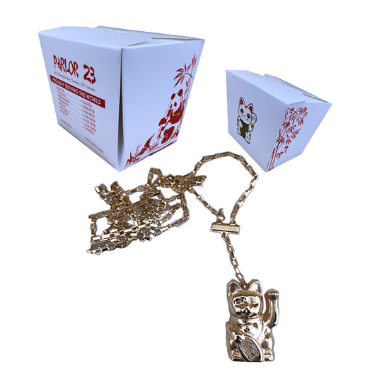 Parlor 23 "Get That Money" Pendant & Rosary Book Link Chain