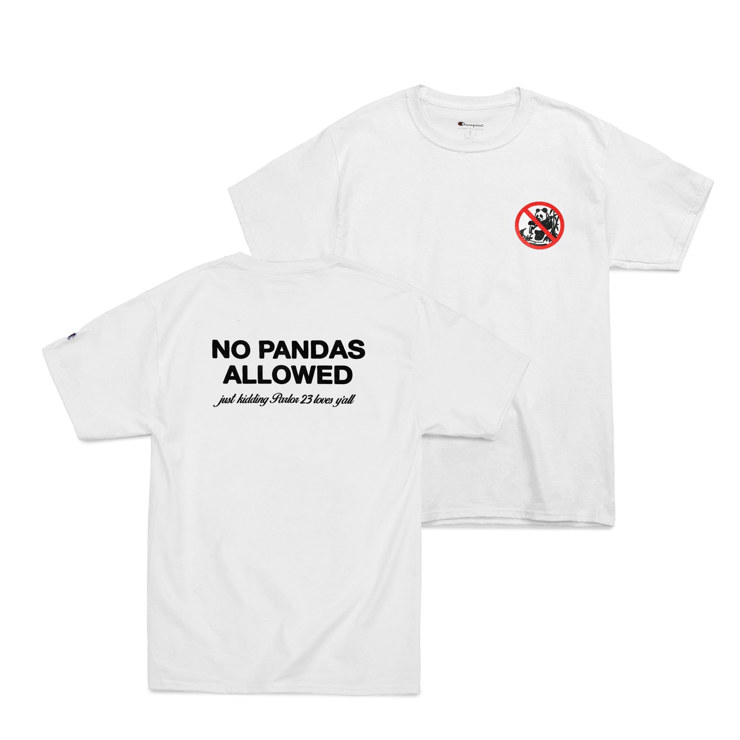 Parlor 23 x Champion "No Pandas Allowed" T-Shirt