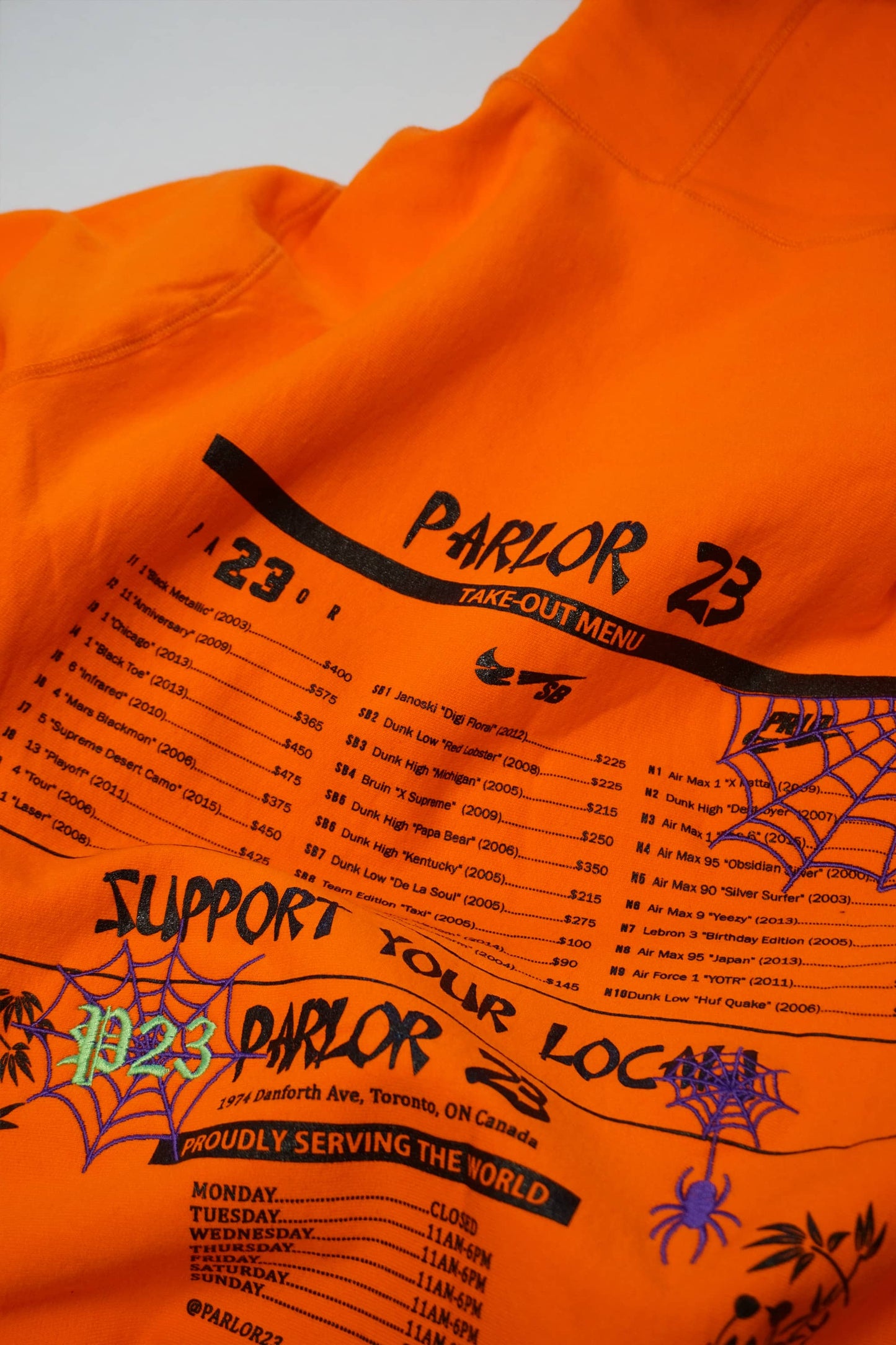 Parlor 23 "Spooky Menu" Made In Canada Hoodie