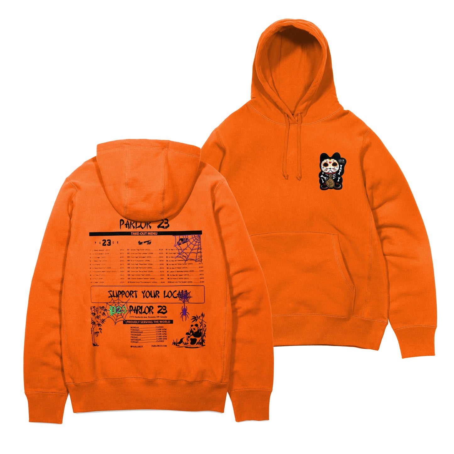 Parlor 23 "Spooky Menu" Made In Canada Hoodie