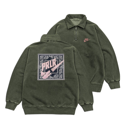 Parlor 23 "PRLR Swoosh Bandana" x Redwood Classics 1/4 Zip Sweater