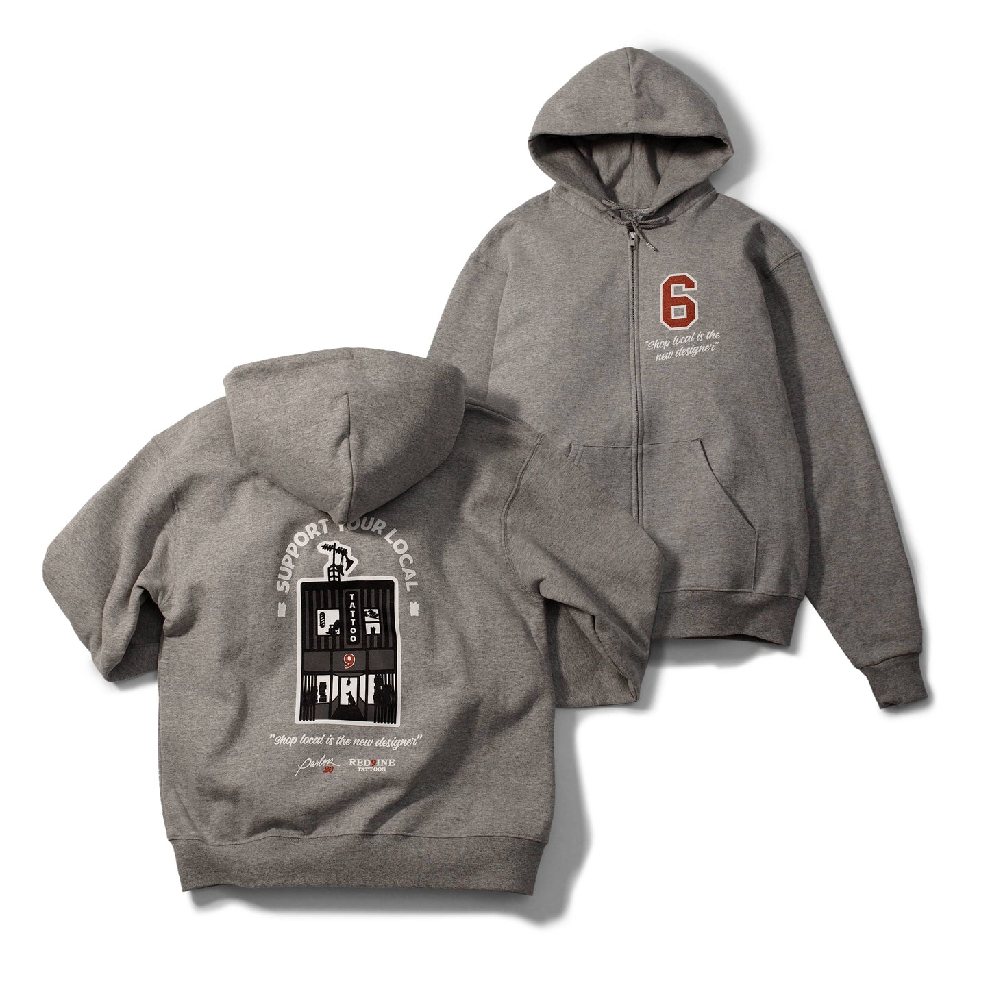 Parlor 23 X Champion "Support Your Local" Zip Hoodie