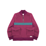 GSM "Cartier" Quarter-Zip Fleece Bomber (Plum)