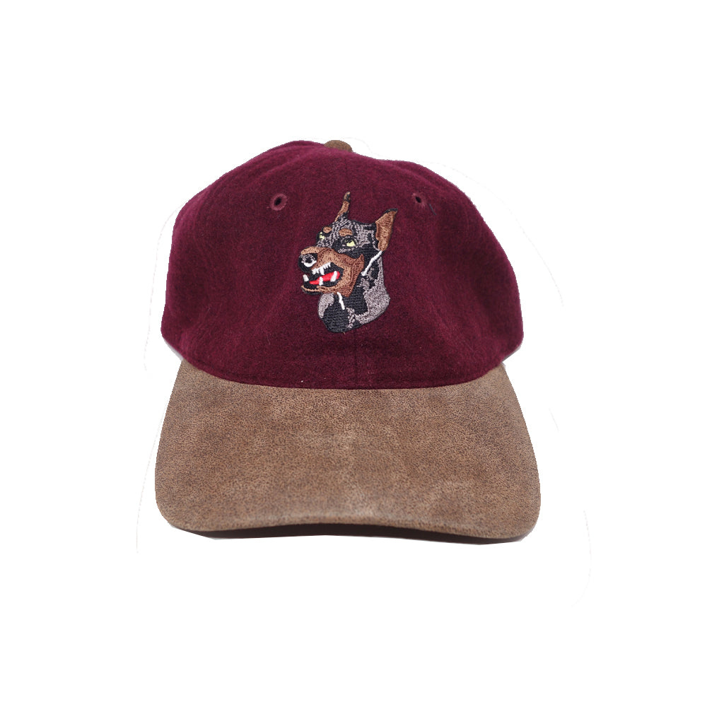 Parlor 23 "Krueger" (Burgundy Wool/Leather) Strapback