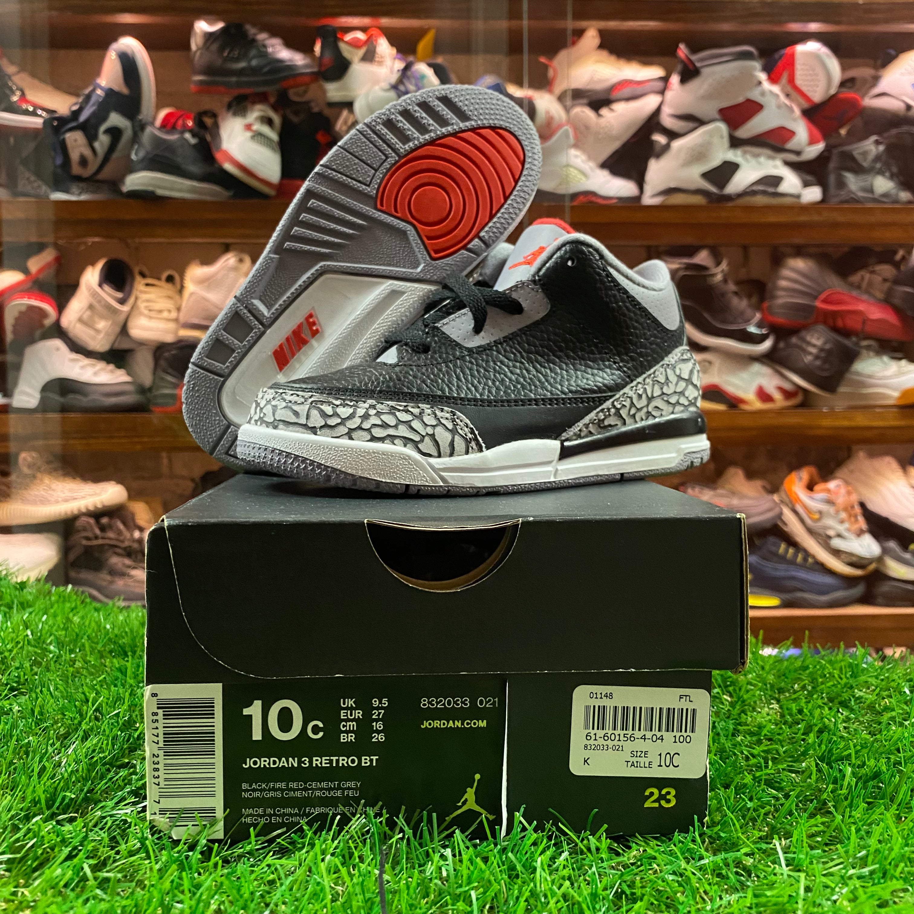 Retail for black cement 3s on sale